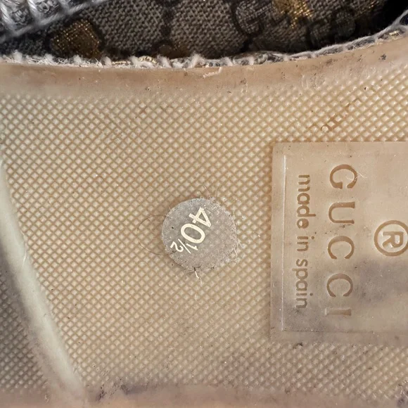 Gucci BEE Espadrilles with Gold Bee Pattern - Picture 7 of 9